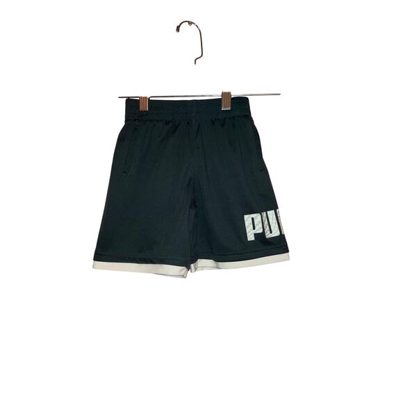 ☀️NWT Puma boys grey and white graphic athletic shorts size 4 boys - Picture 1 of 8